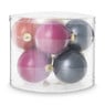 Box met kerstballen - multikleur - ø7 cm - set van 8